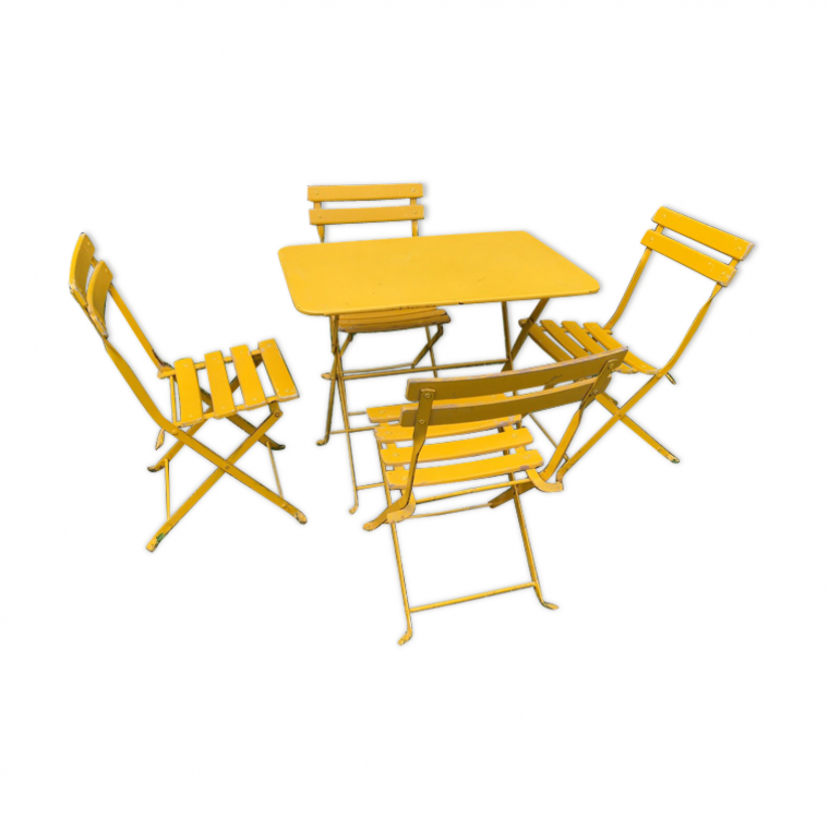 salon de jardin jaune