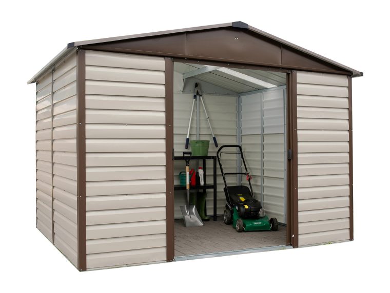 abri de jardin marron