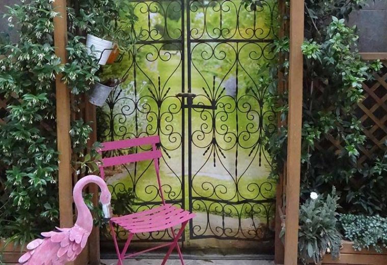 trompe l'oeil exterieur jardin