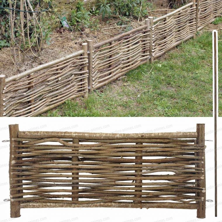 bordure en osier pour jardin