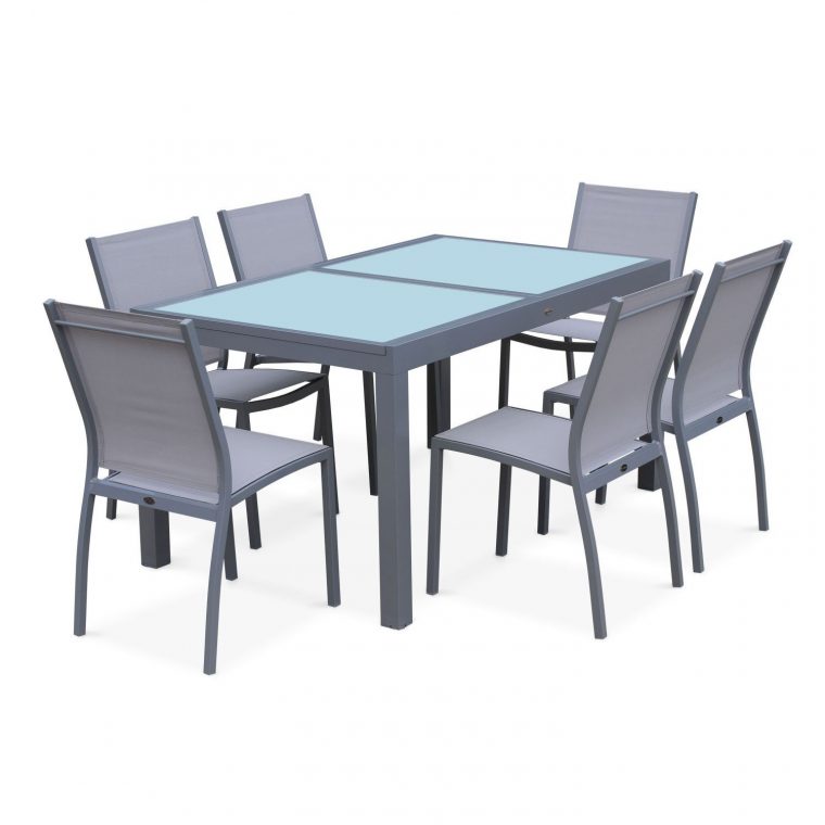 table jardin extensible et chaises