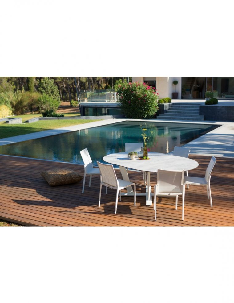 table de jardin extensible ronde