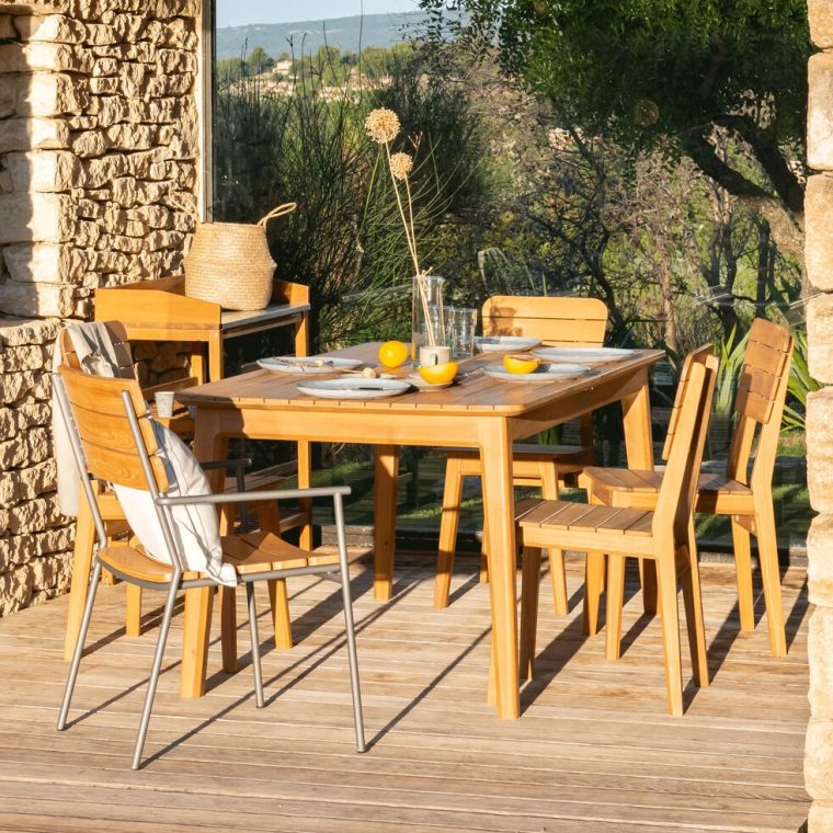 chaise de jardin acacia