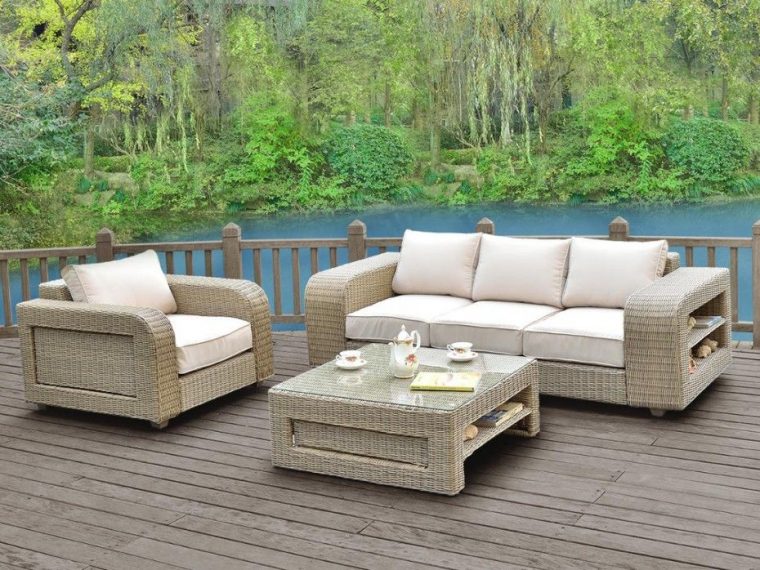 salon de jardin avec coussin impermeable