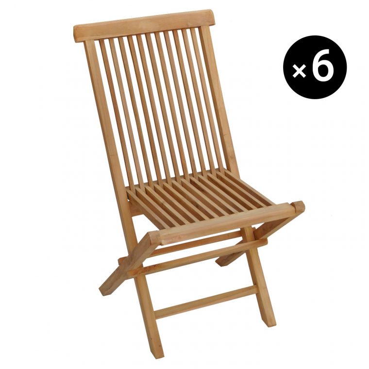 lot de 6 chaises de jardin pas cher