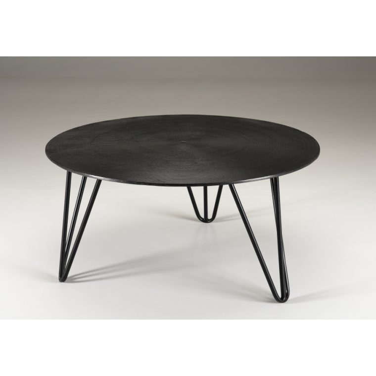 table basse de jardin noire