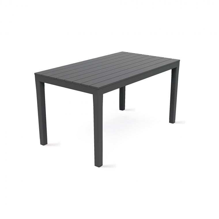 table jardin plastique gris