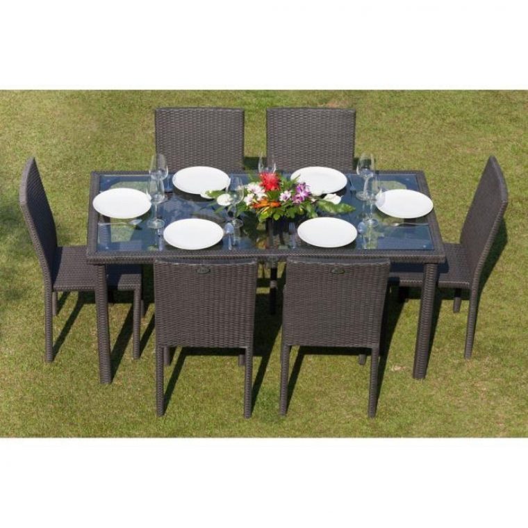 salon de jardin 6 places pas cher