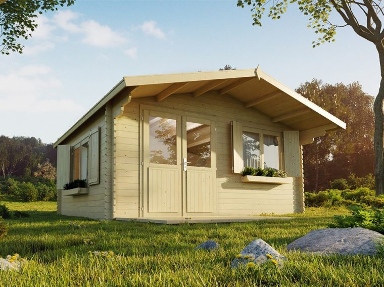 cabane de jardin toit