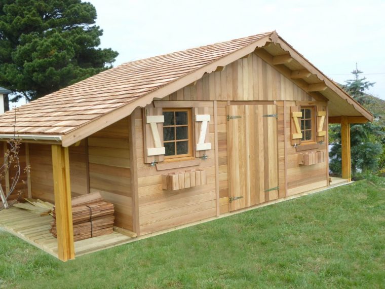 abri de jardin ossature bois