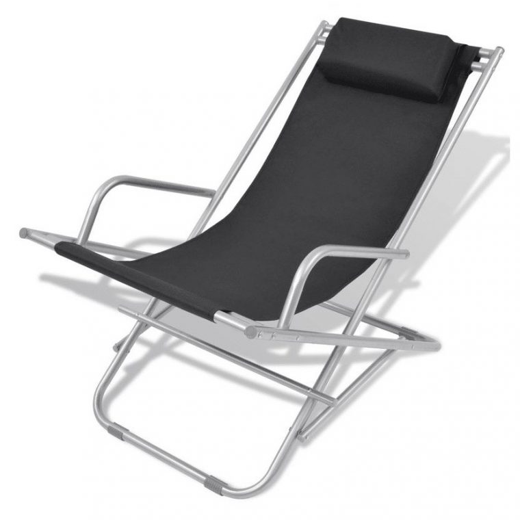 chaise de jardin pliante noire