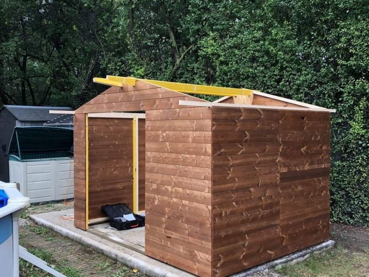 bac acier pour abri de jardin