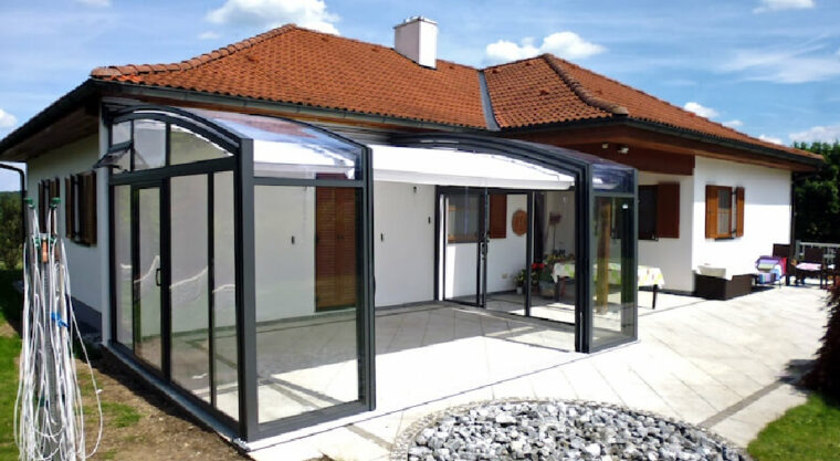 Abri De Terrasse Salor Véranda topaz Aluminium L Abris Terrasse Pan Droit L