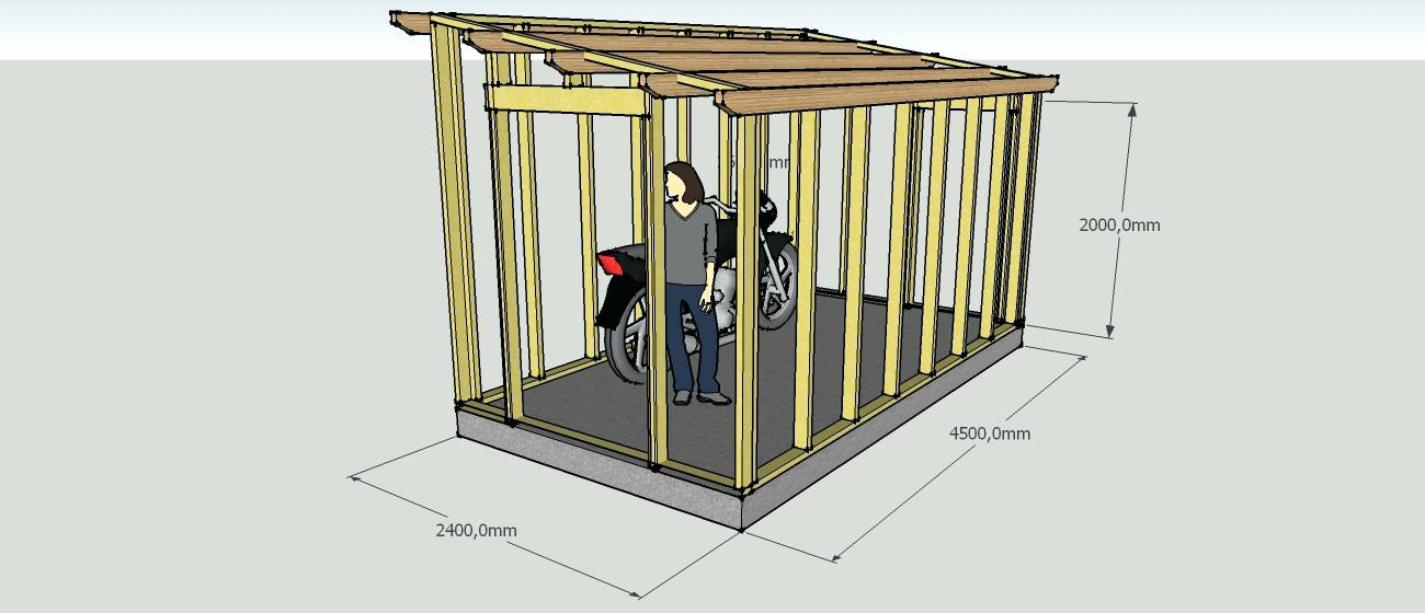 Abri Moto Bois Plan Cabane De Jardin – Maison Et Chaise