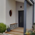 Aménagement Extérieur Devant Maison Banc Sur Gabion Home Designs En 2019