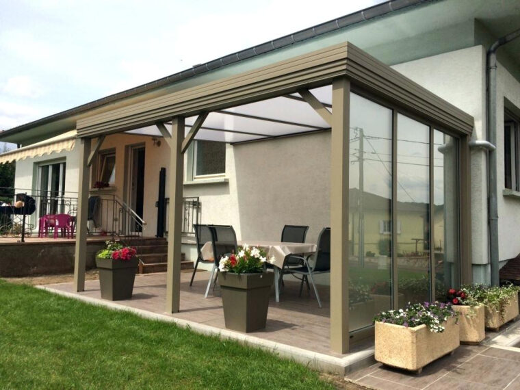 Auvent Terrasse Bois toit Terrasse Auvent 3 M Jardin Couvert Construire Bois