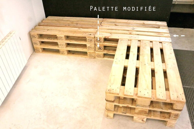 CanapÃ© Avec Palette Canape En Palette Avec Dossier Ensemble Salon En Palette 9