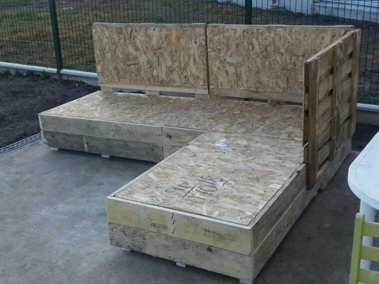 CanapÃ© Avec Palette Cuisine Fabriquer Salon De Jardin En Palette De Bois