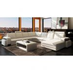 Canape Angle Cuir Blanc CanapÉ D Angle Panoramique Cuir Blanc 10 Places Ha Achat