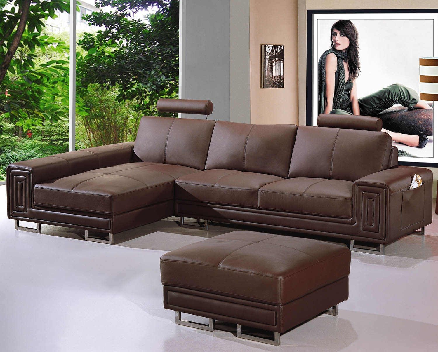 Canape Angle Cuir Marron Deco In Paris Canape Cuir D Angle Marron Tetieres Relax