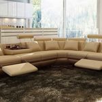 Canapé Beige Cuir Deco In Paris Canape D Angle Cuir Beige Positions Relax