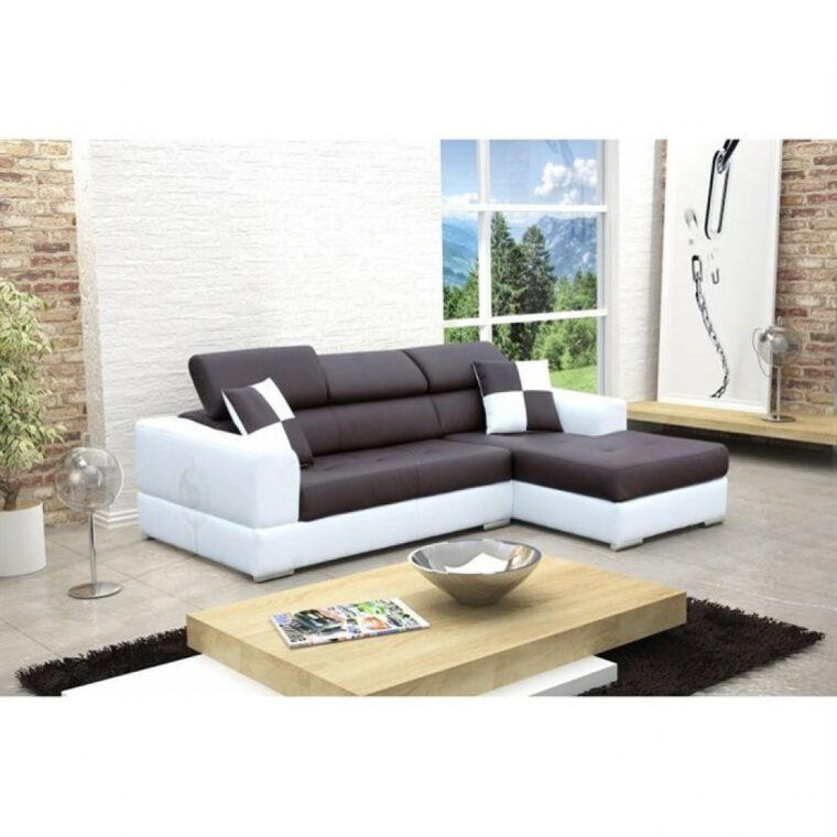 Canapé Blanc Et Noir S Canapé D Angle Design Noir Et Blanc