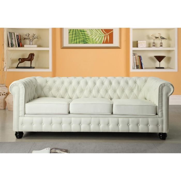 Canapé Chesterfield Blanc Object Moved