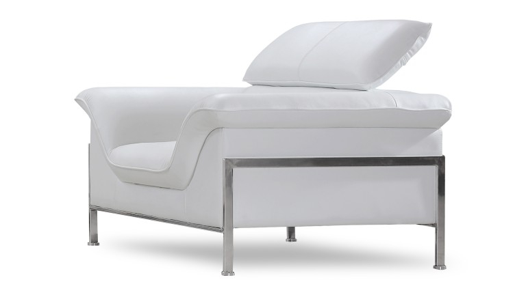 Canapé Cuir Blanc Design Fauteuil Pour Intérieur Contemporain Shawn Mobilier Moss