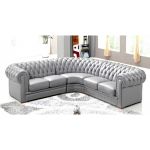 Canape Cuir Gris Deco In Paris Canape D Angle Capitonne Cuir Chesterfield