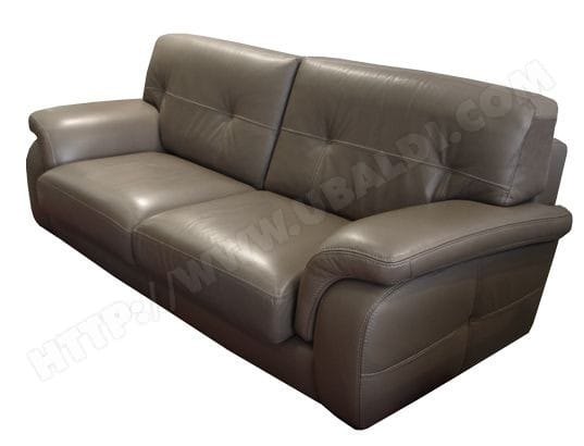 Canape Cuir Taupe Canapé Cuir Satis Bering 3 Places Taupe Pas Cher