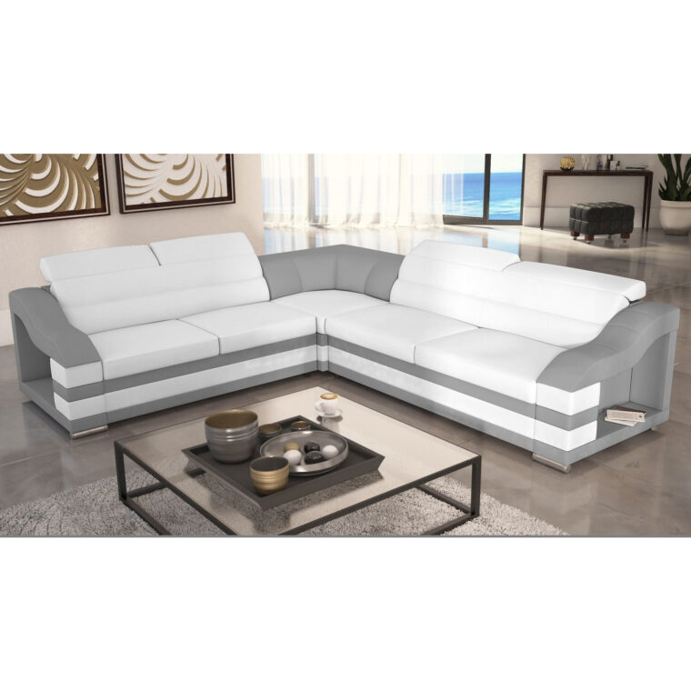 Canapé D Angle En Cuir Convertible Canapé D Angle Gauche Convertible Design 5 Places En Cuir