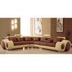 Canapé D Angle Marron Canapé D Angle Design Relax Cuir Marron Et Beige Achat