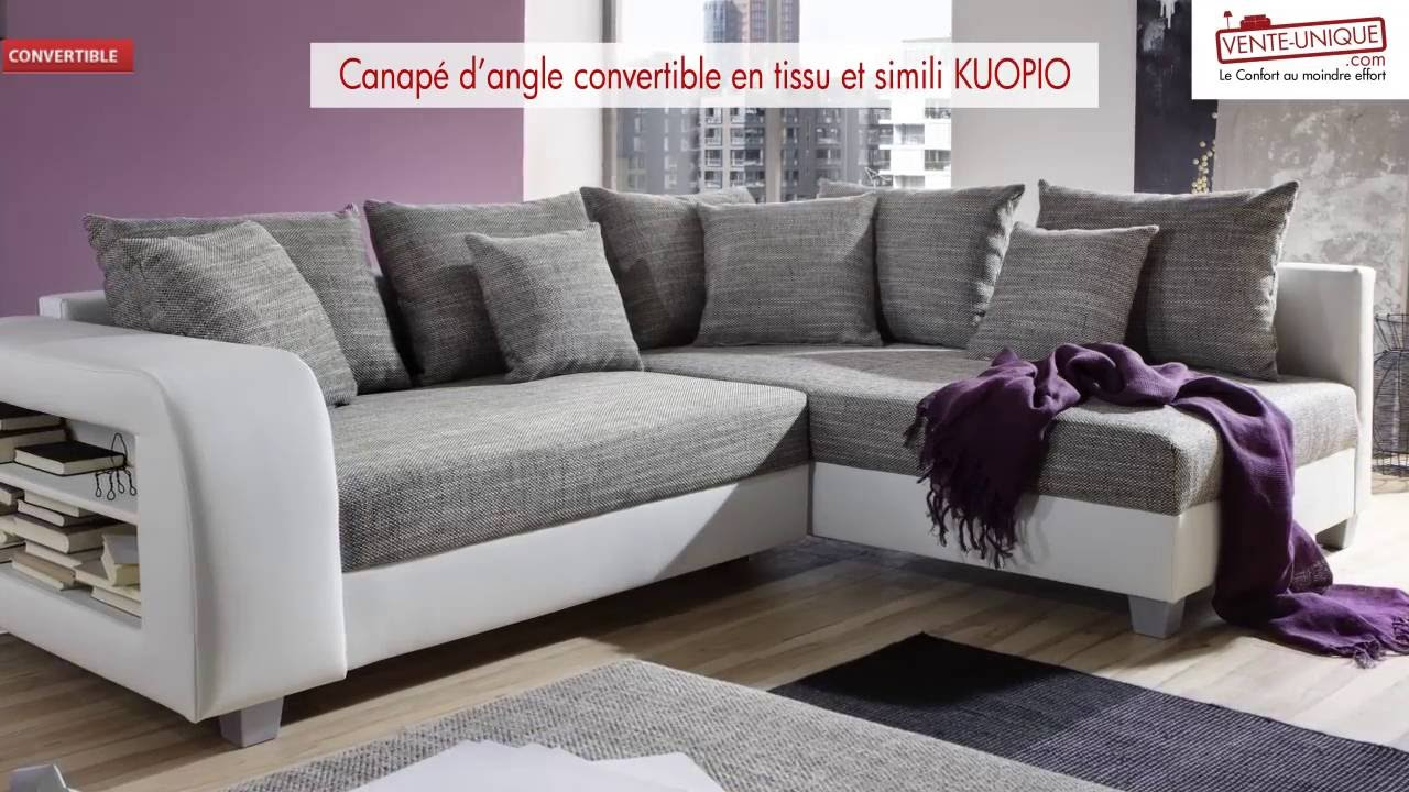 Canapé D Angle Tissu Canapé D Angle Convertible En Tissu Et Simili Kuopio