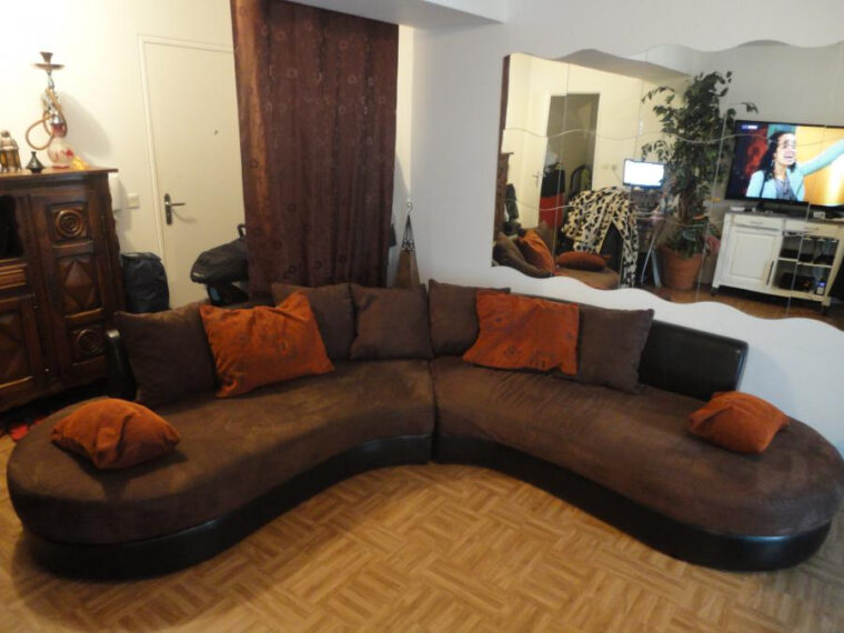 Canapé Demi Lune but Troc Echange Tres Beau Canapé Demi Lune Marron Chocolat