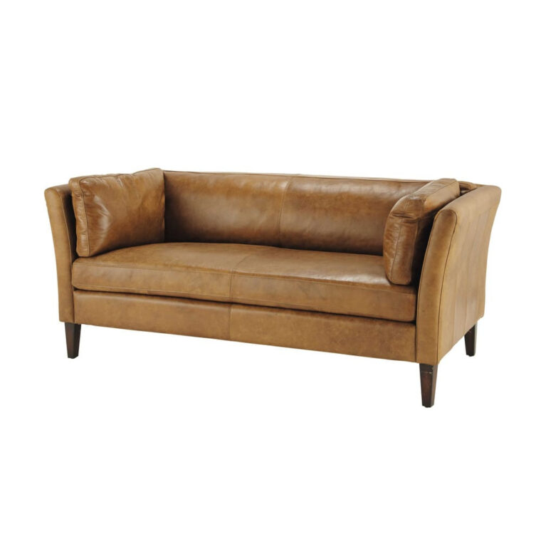 Canapé En Cuir 3 Places Canapé Vintage 2 3 Places En Cuir Camel Prescott