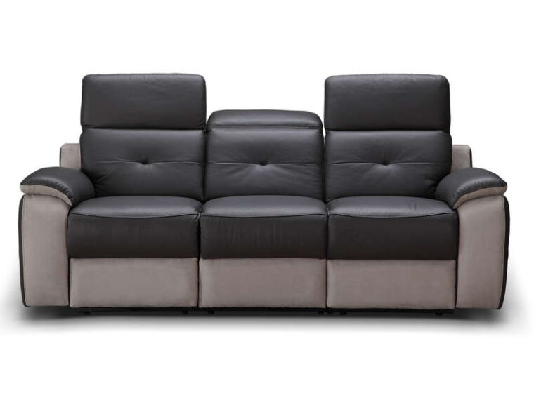 Canape Relax Noir Canapé 3 Places 2 Relax Manuel Walter Polyuréthane Tissu