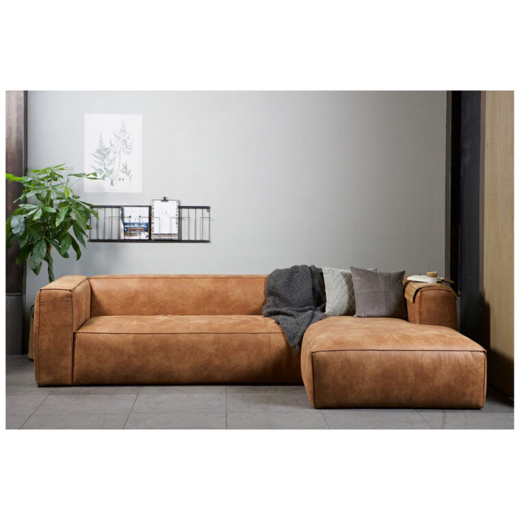 Canape U Cuir Canapé D Angle Droit Cuir Cognac Bean by Drawer