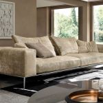 Canapé Velours Beige sofa with Removable Cover Savoye by Désirée Divani Design