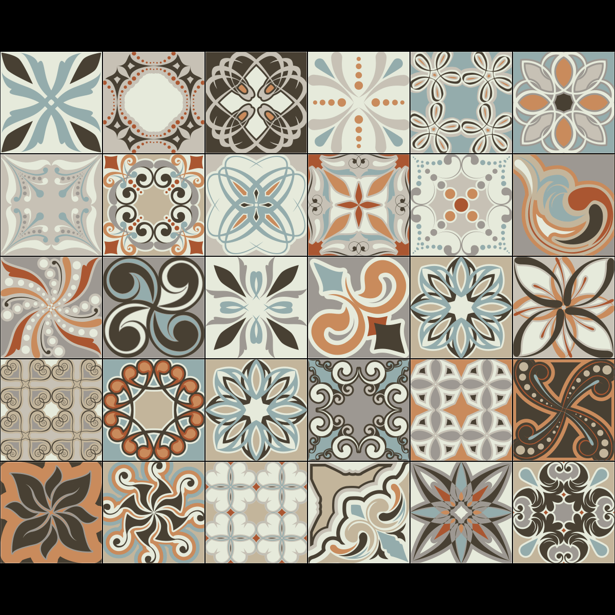 Carrelage De Ciment 30 Stickers Carreaux De Ciment Bali – Art Et Design