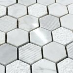Carrelage Mosaique Pas Cher Mosaaque Marbre Carrare Hexagone Blanc Carrelage Mosaique