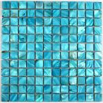 Carrelage sol Bleu Azulejo Modelo Madreperla Mosaico Azul Nacre23 Carrelage