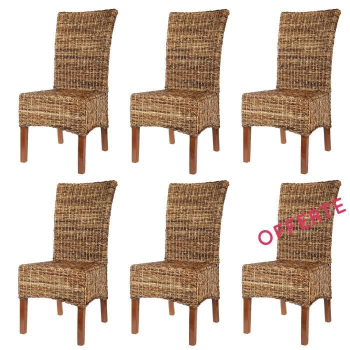 Chaise but Promo Lot 6 Chaises Elips Abaca Achat Vente Chaise Rotin