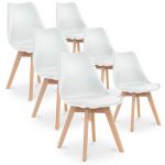 Chaise Style Scandinave Lot De 6 Chaises Style Scandinave Catherina Blanc Achat