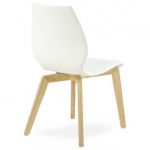 Chaise Style Scandinave Scandi Chaise Style Scandinave Similicuir Blanc