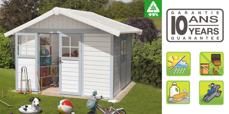 Chalet De Jardin 5m2 Abri De Jardin En Résine Grosfillex &quot;déco&quot; 7 5m2 Blanc
