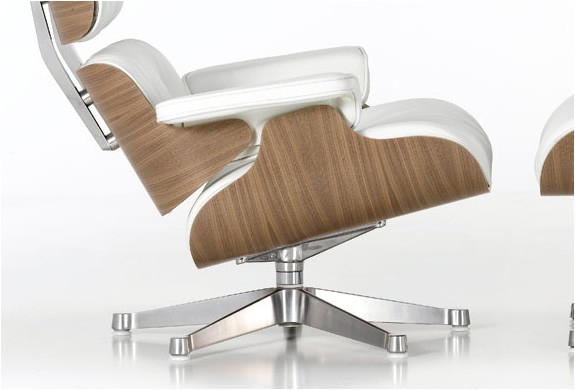 Charles Eames Fauteuil Eames Lounge Chair Blanc Vitra Voltex