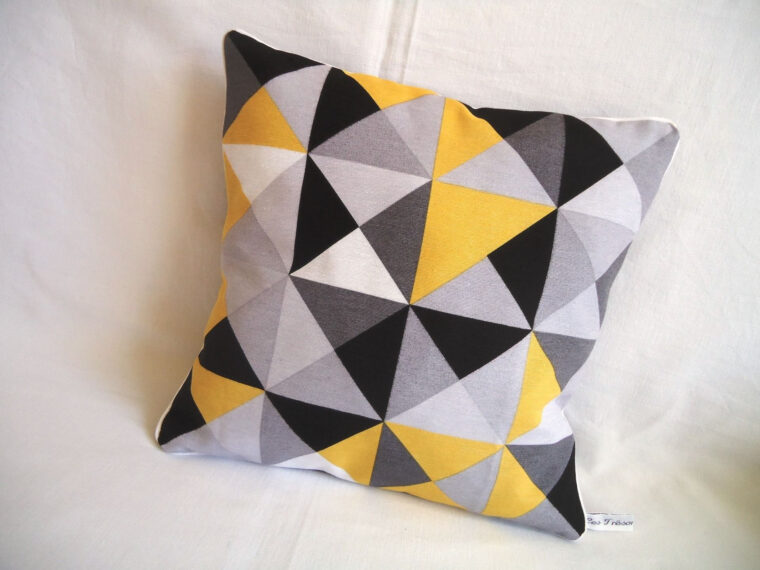 Coussin Bleu Gris Coussin Bleu Jaune Yg93