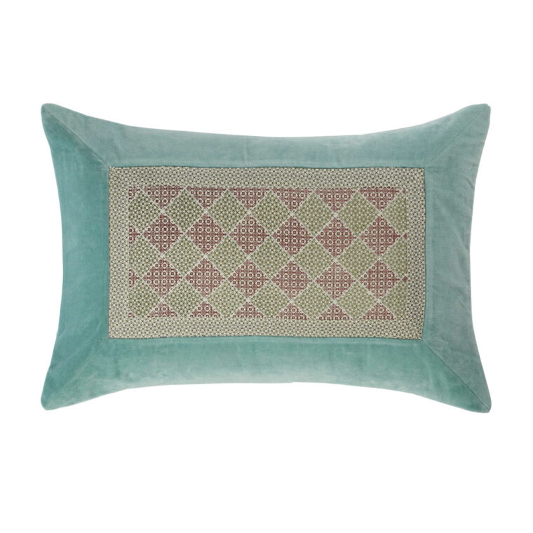 Coussin Bleu Turquoise Coussin En Coton Bleu Turquoise 40 X 60 Cm Venasque