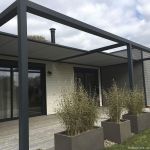 Couverture De Terrasse Self Supporting Pergola Aluminum Fabric Sliding Canopy