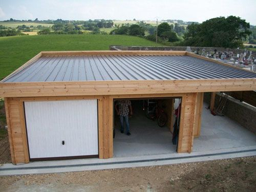 Couverture toit Plat Garage toit Plat Avec Buché Garage En 2019
